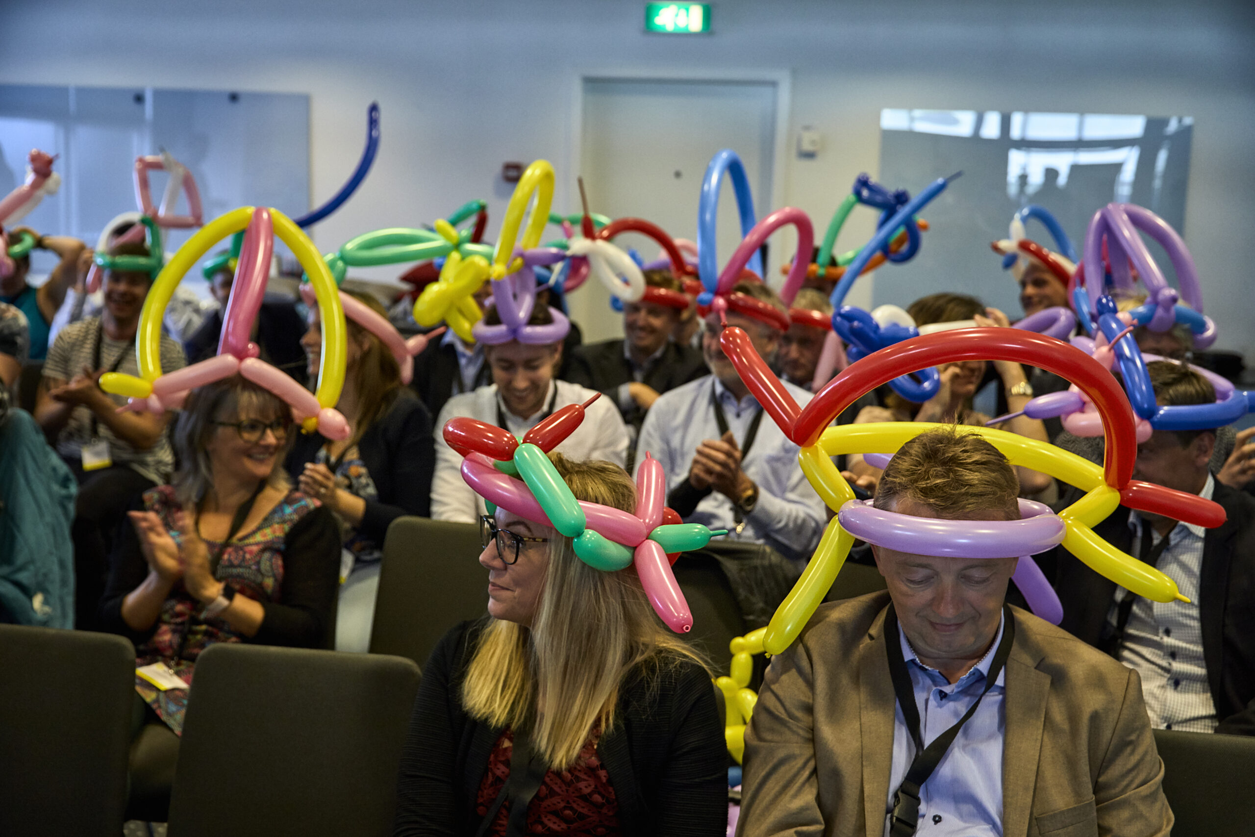 Underholdning til konferencen - balloner er altid et godt medie underholdning til 60 års fødselsdag